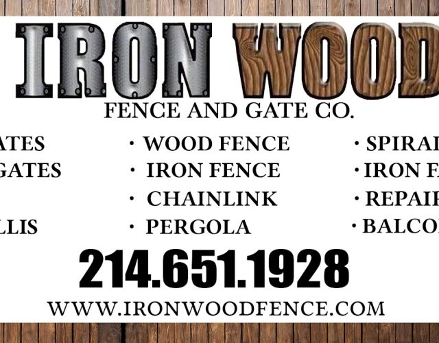 Iron Wood Fence and Gate 6