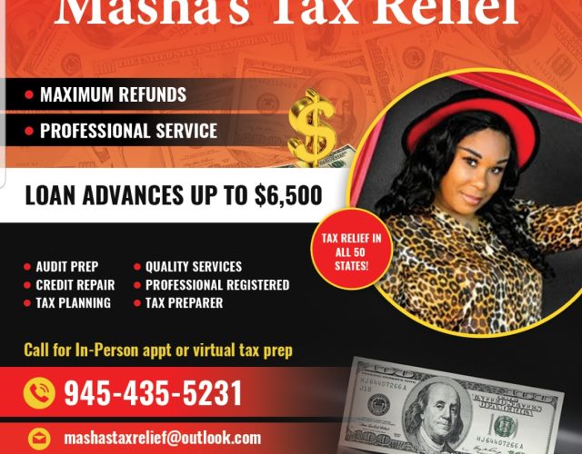 Masha’s Tax Relief & Events 3